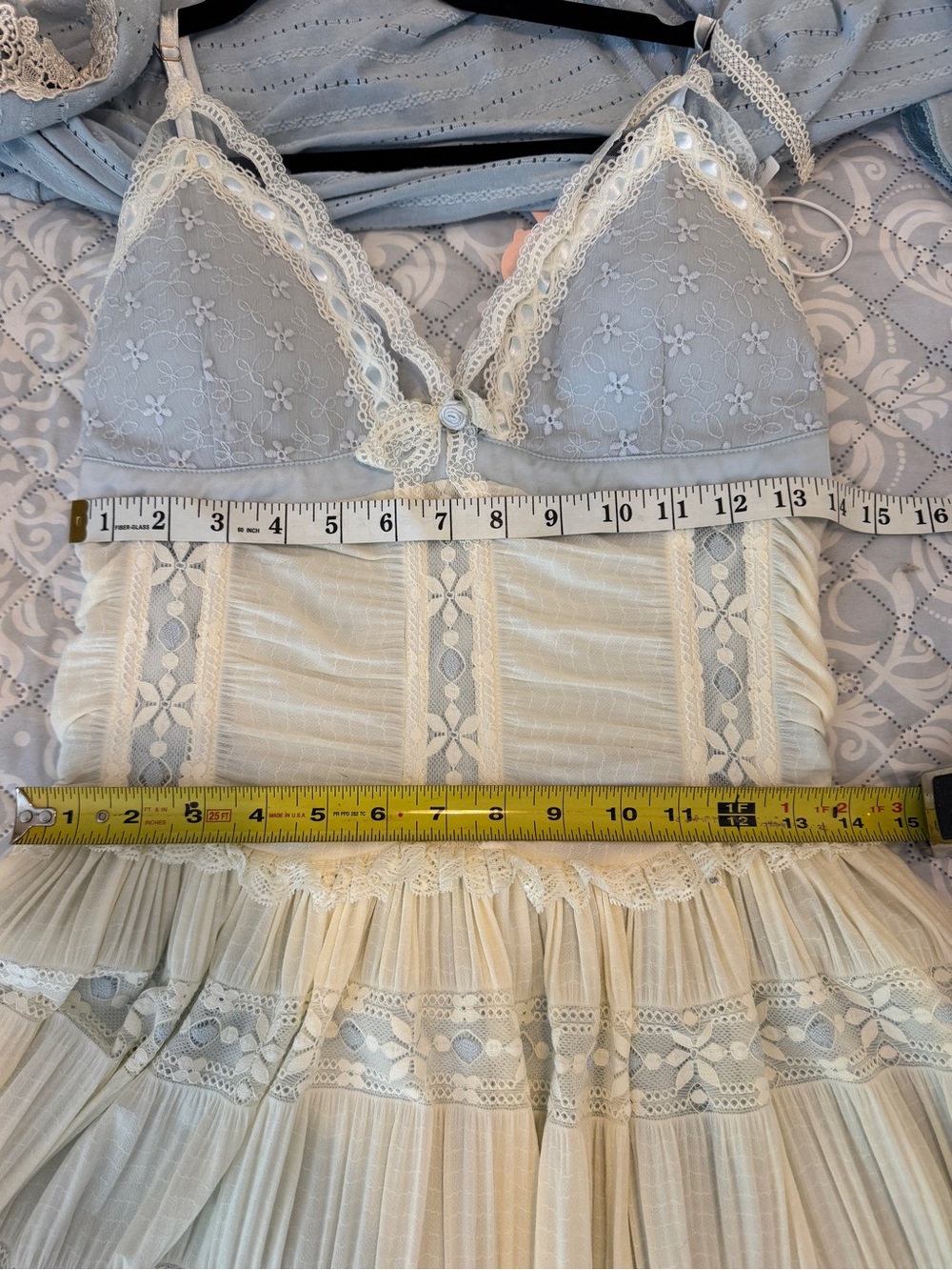 Rare Lacemade Mediterranean Garden Dress Large - Picture 16 of 16